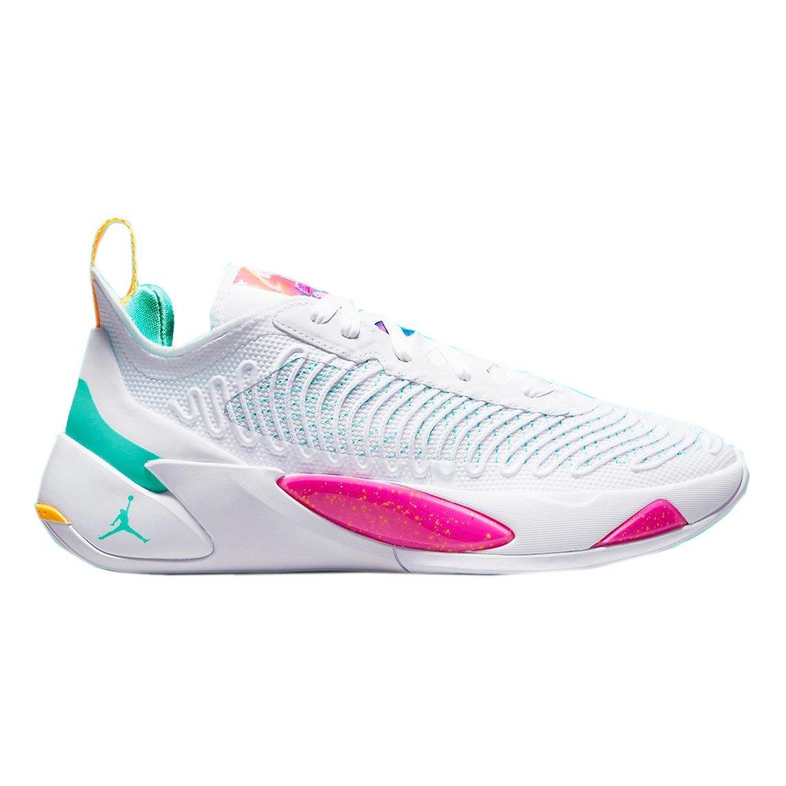 Pink and turquoise jordans sales